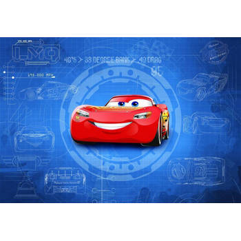 Fotobehang - Cars 3 Blueprint 368x254cm - Papierbehang