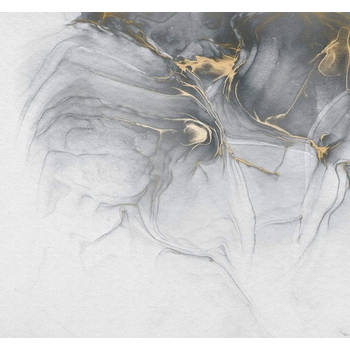 Fotobehang - Ink Gold Fluid 300x280cm - Vliesbehang