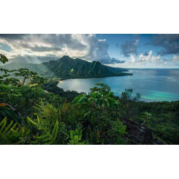 Fotobehang - Jurassic Island 450x280cm - Vliesbehang
