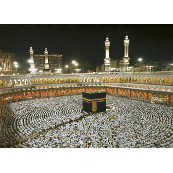Fotobehang - Kaaba at Night 388x270cm - Papierbehang
