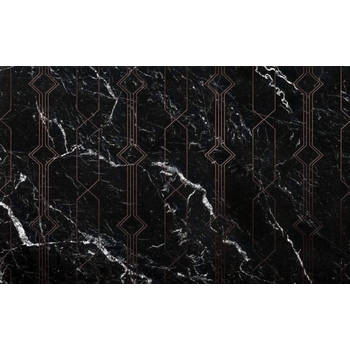 Fotobehang - Marble Black 400x250cm - Vliesbehang