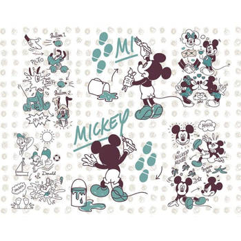 Fotobehang - Mickey and Friends 350x280cm - Vliesbehang