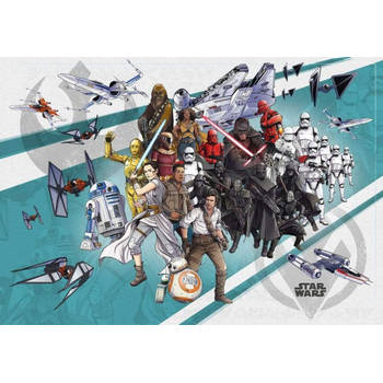 Fotobehang - Star Wars Cartoon Collage Wide 400x280cm - Vliesbehang