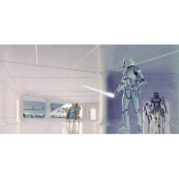 Fotobehang - Star Wars Classic RMQ Stormtrooper Hallway 500x250cm - Vliesbehang