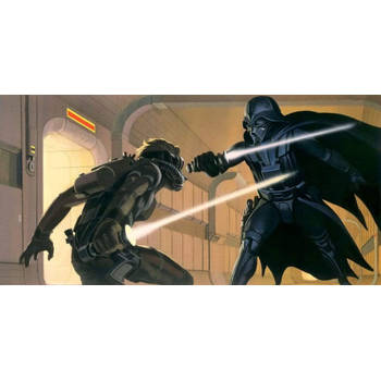 Fotobehang - Star Wars Classic RMQ Vader vs Luke 500x250cm - Vliesbehang