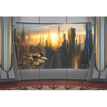 Fotobehang - Star Wars Coruscant View 368x254cm - Papierbehang