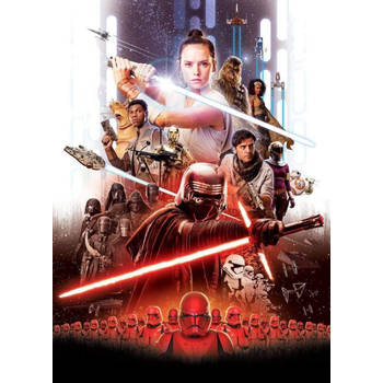 Fotobehang - Star Wars EP9 Movie Poster Rey 184x254cm - Papierbehang