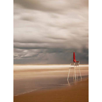 Fotobehang - Chair At The Beach 192x260cm - Vliesbehang