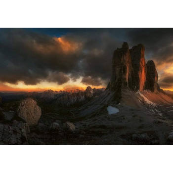 Fotobehang - Dolomites Italy 384x260cm - Vliesbehang