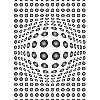 Fotobehang - Dots Black And White 192x260cm - Vliesbehang