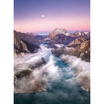 Fotobehang - Over the Mountains 192x260cm - Vliesbehang