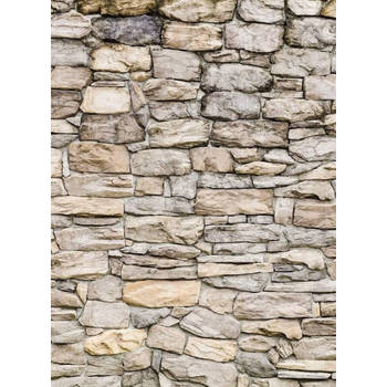 Fotobehang - Stone Wall II 192x260cm - Vliesbehang