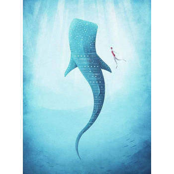 Fotobehang - The Whale Shark 192x260cm - Vliesbehang