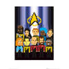 Kunstdruk Star Trek The Next Generation Trexels TNG Crew 60x80cm