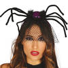 Halloween diadeem - spin en sluier - one size - paarsA - meisjes/dames - Verkleedhoofddeksels