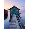 Fotobehang - Das grüne Bootshaus 200x280cm - Vliesbehang