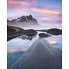 Fotobehang - Glowing Vestrahorn 200x250cm - Vliesbehang