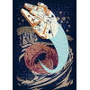 Fotobehang - Star Wars Classic Concrete Asteroid Worm 200x280cm - Vliesbehang