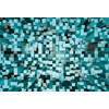 Fotobehang - 3D Squares Blue 384x260cm - Vliesbehang