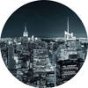 Fotobehang - New York at Night II 140x140cm rond - Vliesbehang