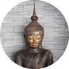 Fotobehang - Thailand Buddha 140x140cm rond - Vliesbehang