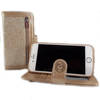 HEM Apple iPhone 12 Mini - Magic Glitter Gold - Leren Rits Portemonnee Telefoonhoesje