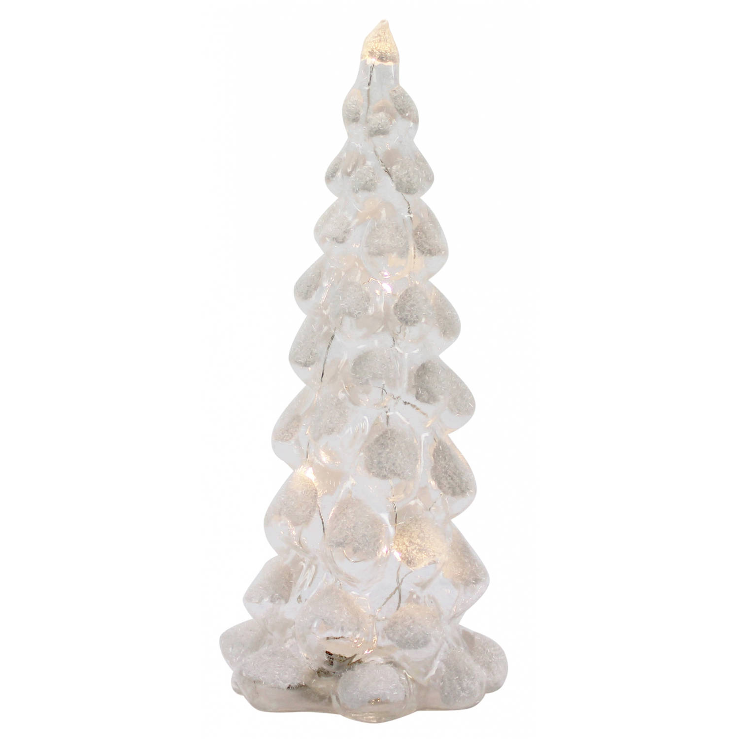 Intentie sector zij is Peha kerstboom led 13 x 30 cm glas transparant/wit | Blokker