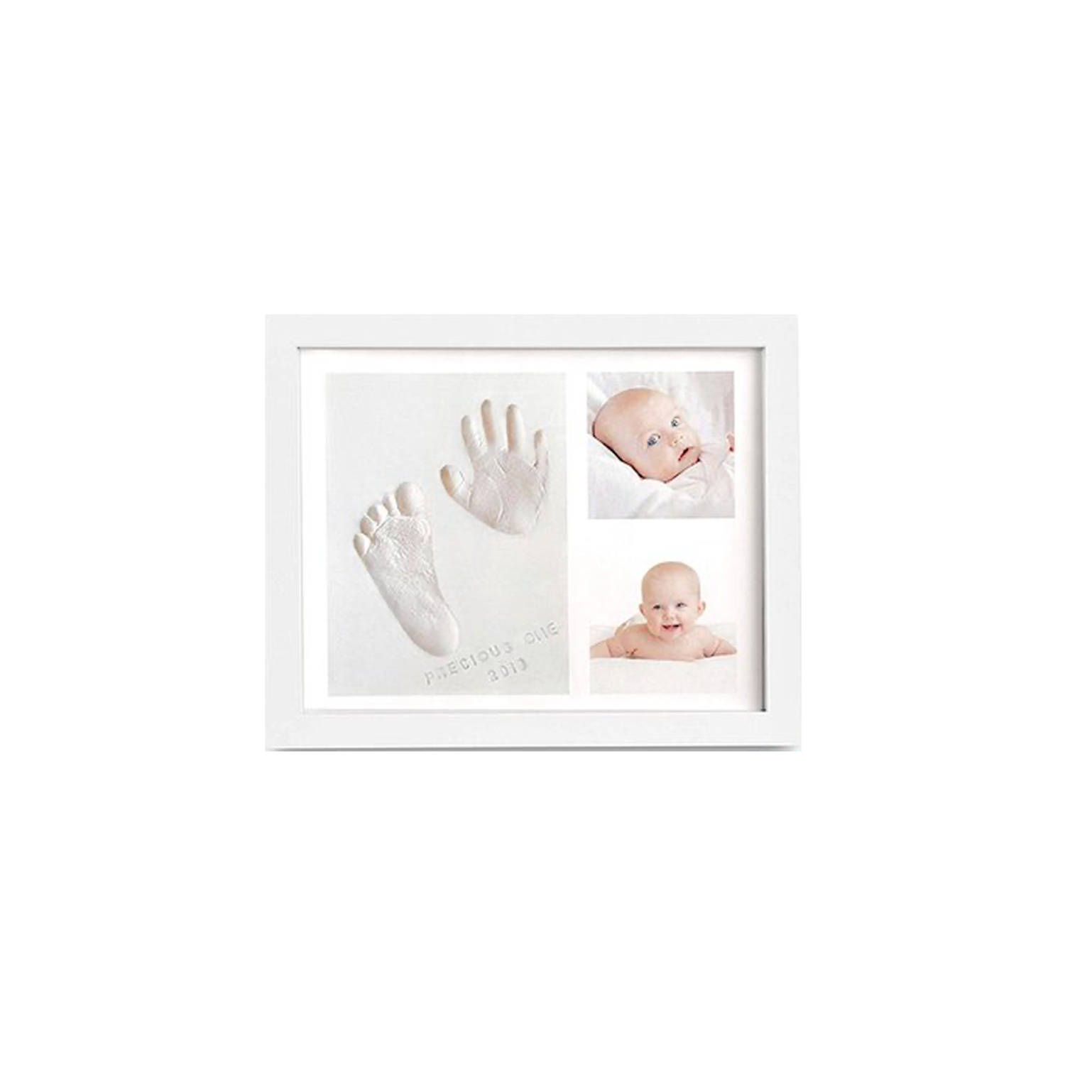 Baby Fotolijst Klei Afdruk Hand-voet Kraamcadeau 3d Collage 54 Extra Letters