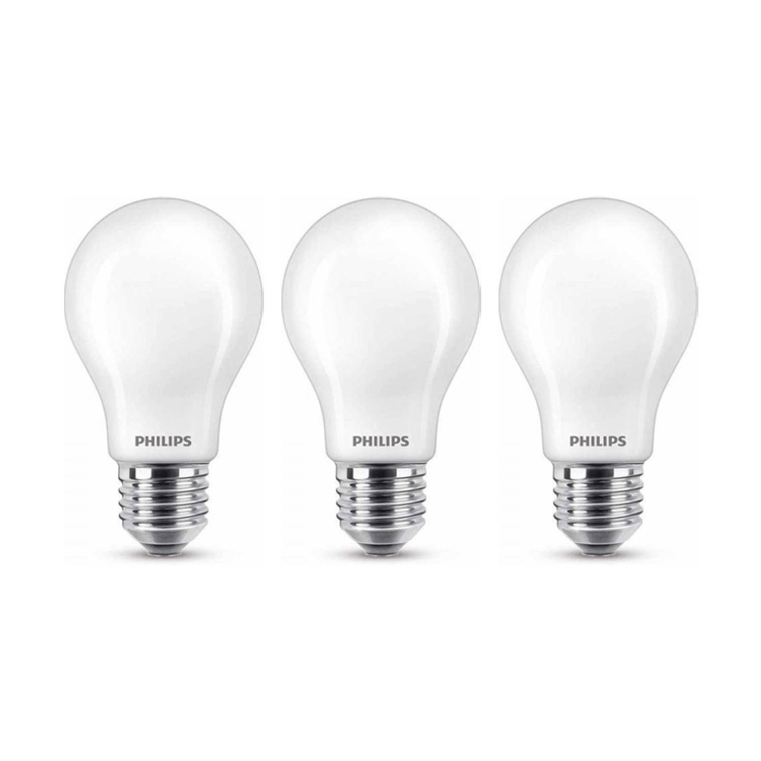 Veel pedaal Mededogen Philips LED Lamp - E27 Mat - 60W - Warm Wit Licht - 3 stuks | Blokker