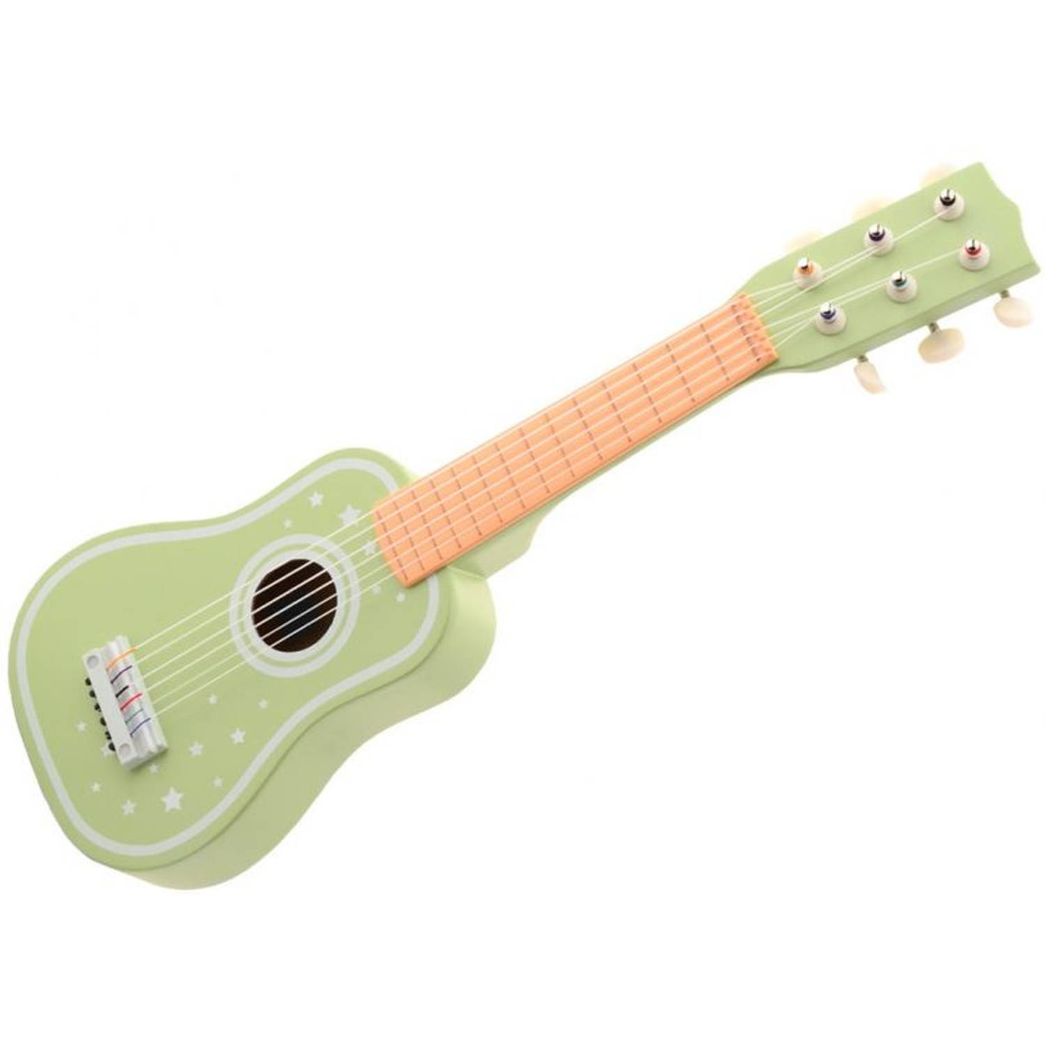 punt Ga wandelen picknick Jouéco gitaar junior hout groen/blank | Blokker