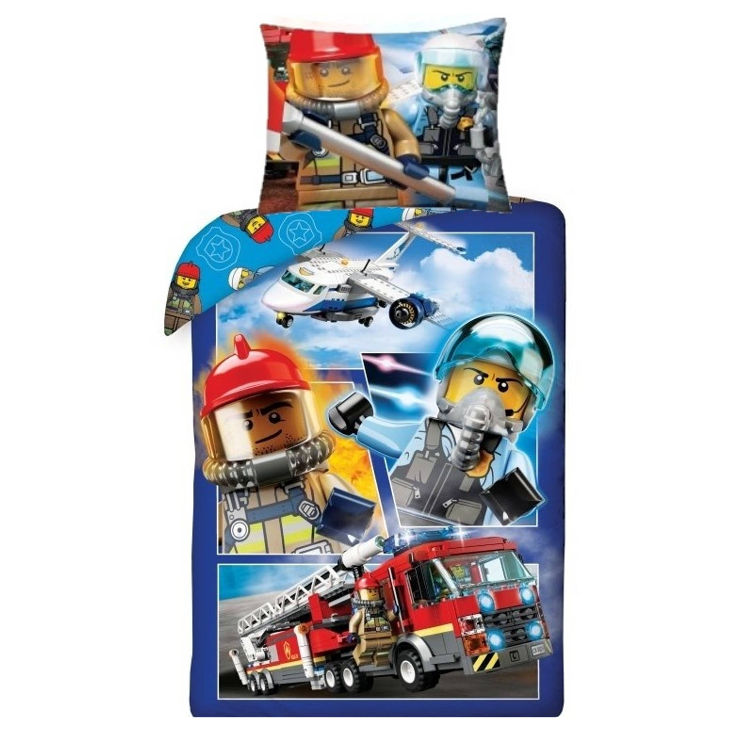 Lego City - Dekbedovertrek - Eenpersoons - 140 X 200 Cm - Multi
