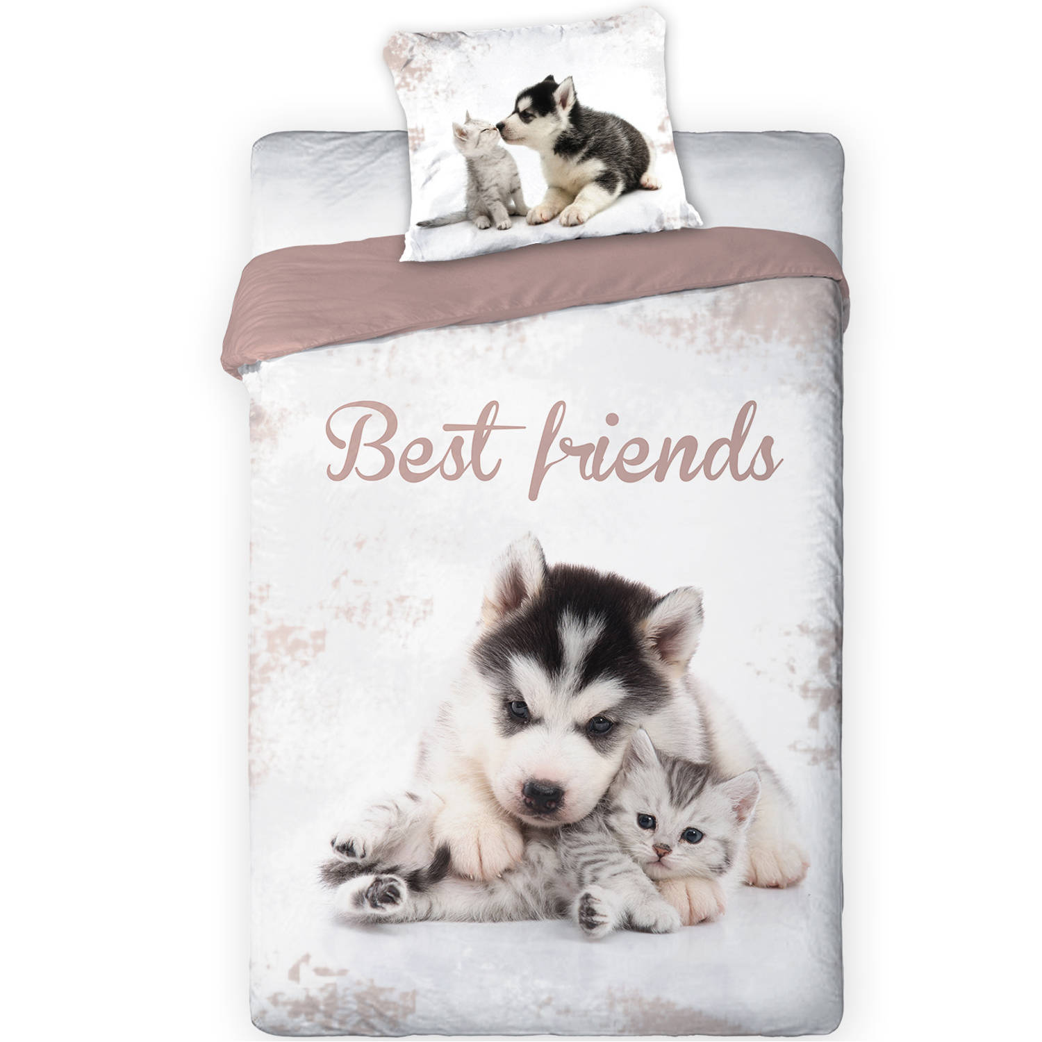 Animal Pictures Dekbedovertrek Best Friends - Eenpersoons - 140 x 200 cm - Multi