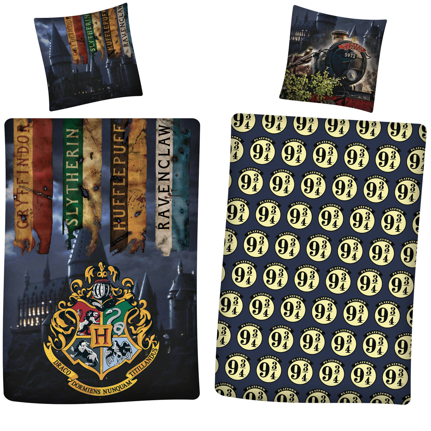 Harry Potter Dekbedovertrek 9¾ - Eenpersoons - 140 x 200 cm - Polyester