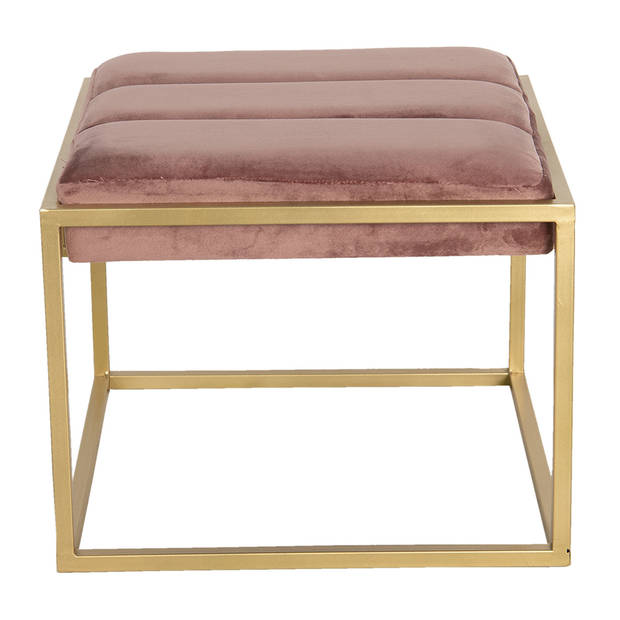 Clayre & Eef Roze Hocker 46*45*37 cm 64728P