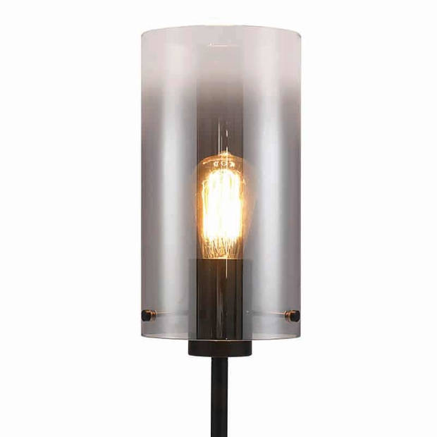 Freelight Tafellamp Ventotto H 58 cm Ø 15 cm rook glas zwart