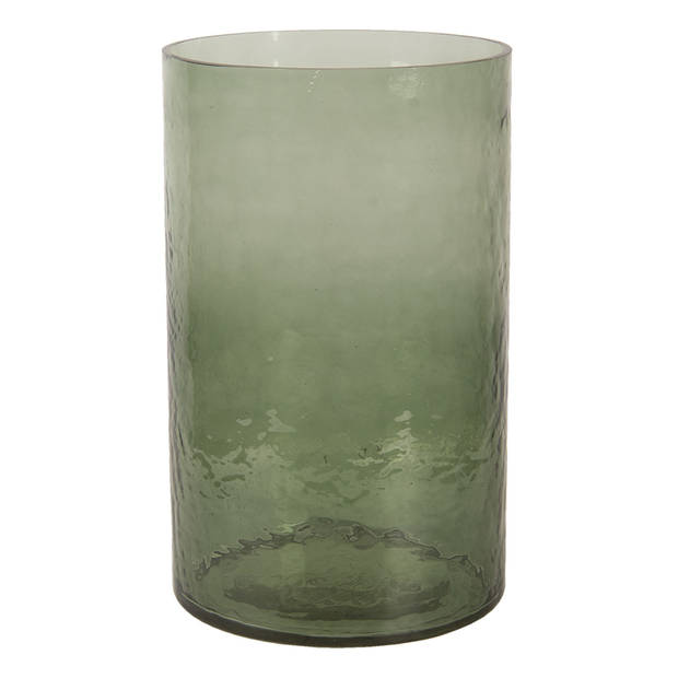 Clayre & Eef Groene Windlicht Ø 15*25 cm 6GL3024