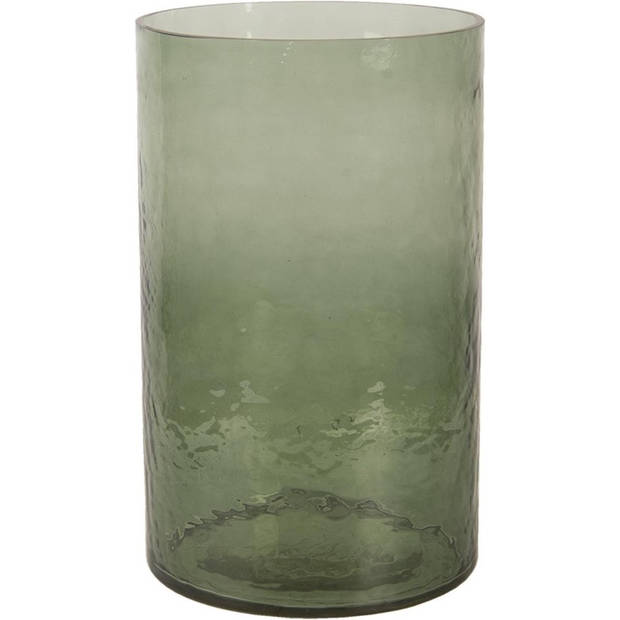 Clayre & Eef Groene Windlicht Ø 15*25 cm 6GL3024