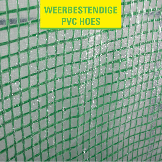 Kinzo Garden Broeikas - Plastic Kweekkas - 3 Verdiepingen - Waterbestendige Hoes - 143 x 73 x 195 CM - Groen