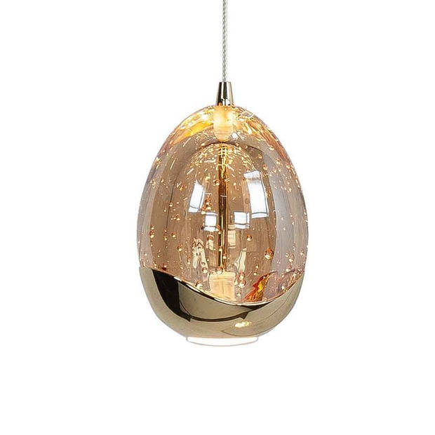 Highlight Hanglamp Golden Egg 5 lichts Ø 30 cm amber-zwart