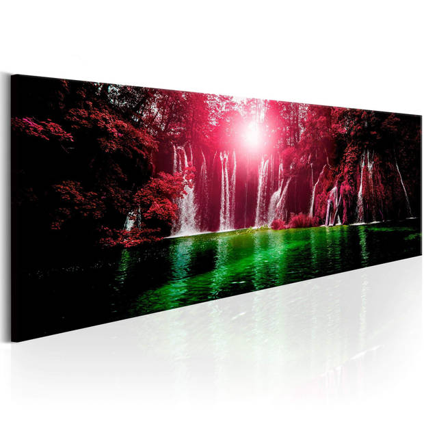Canvas Schilderij Ruby Waterfalls 150x50cm