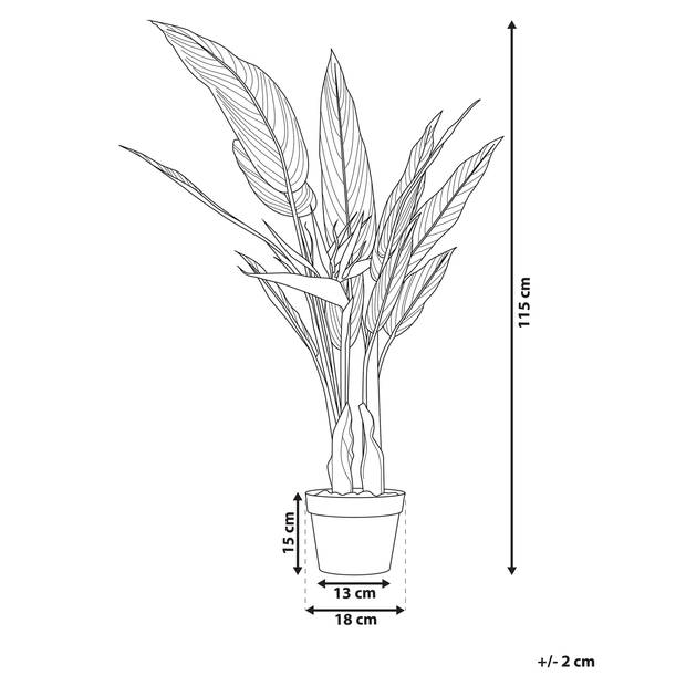 Beliani STRELITZIA TREE - Kunstplant-Groen-Synthetisch materiaal