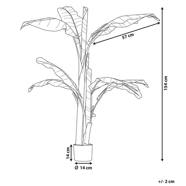 Beliani BANANA TREE - Kunstplant-Groen-Synthetisch materiaal