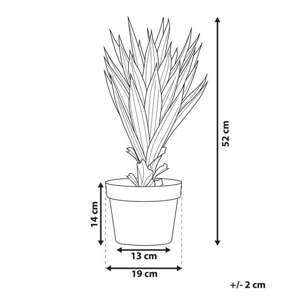 Beliani YUCCA - Kunstplant-Groen-Synthetisch materiaal