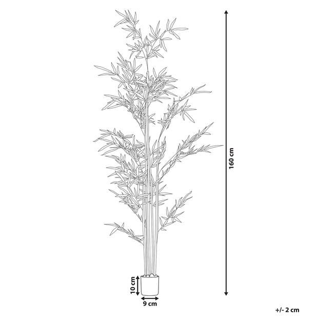 Beliani BAMBUSA VULGARIS - Kunstplant-Groen-Synthetisch materiaal