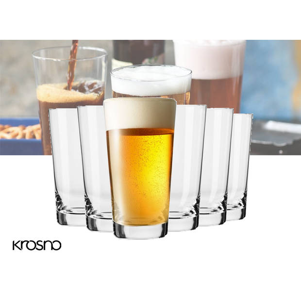Krosno Pure Collection Bierglazen - Set van 6 - 530ml