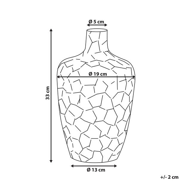 Beliani INSHAS - Bloemenvaas-Zilver-Aluminium