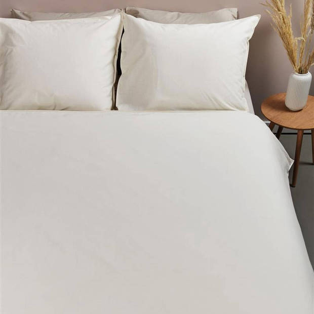 Ambiante Dekbedovertrek Uni Cotton Off-White-Lits-jumeaux (260 x 200/220 cm)