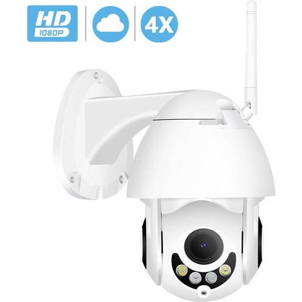 Beveiligingscamera - Via Smartphone - IP Camera - Met NightVision - CCTV - Wit