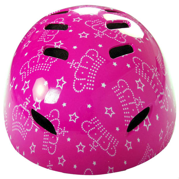 Volare helm meisjes polycarbonaat roze mt 55-57 cm