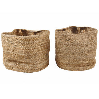 Beliani KAELLA - Wasmanden-Beige-Jute